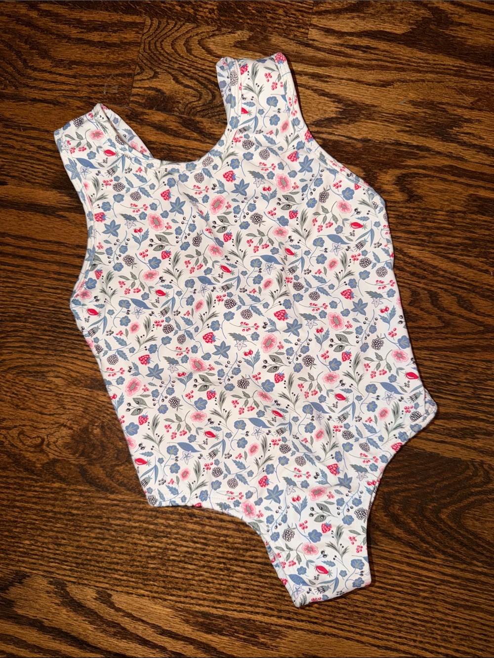 Bella Bliss Girls Swimsuit Tie Floral Berries Foliage Swim 6